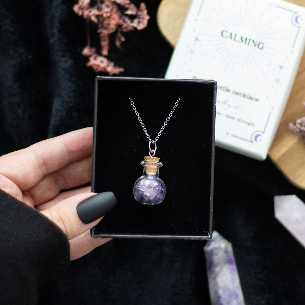 Earth and Elements Jewellery

https://www.earthandelements.co.uk › products › calming-amethyst-crystal-chip-potion-bottle-necklace