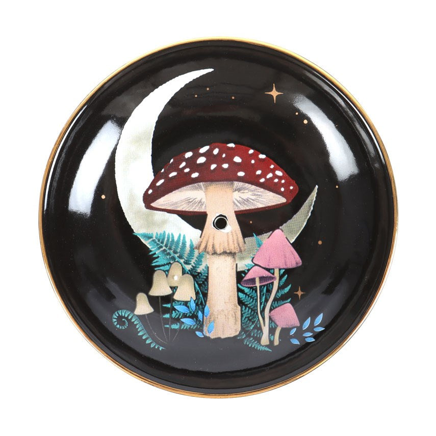 FOREST MUSHROOM CERAMIC INCENSE PLATE