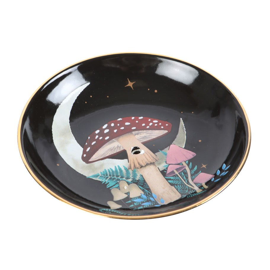 FOREST MUSHROOM CERAMIC INCENSE PLATE