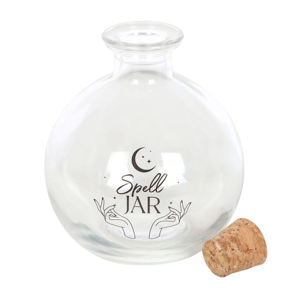 GLASS SPELL JAR WITH RECIPE BOOKLET