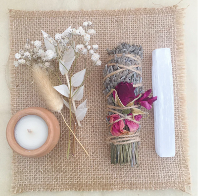 Smudge Stick And Crystal Gift Set