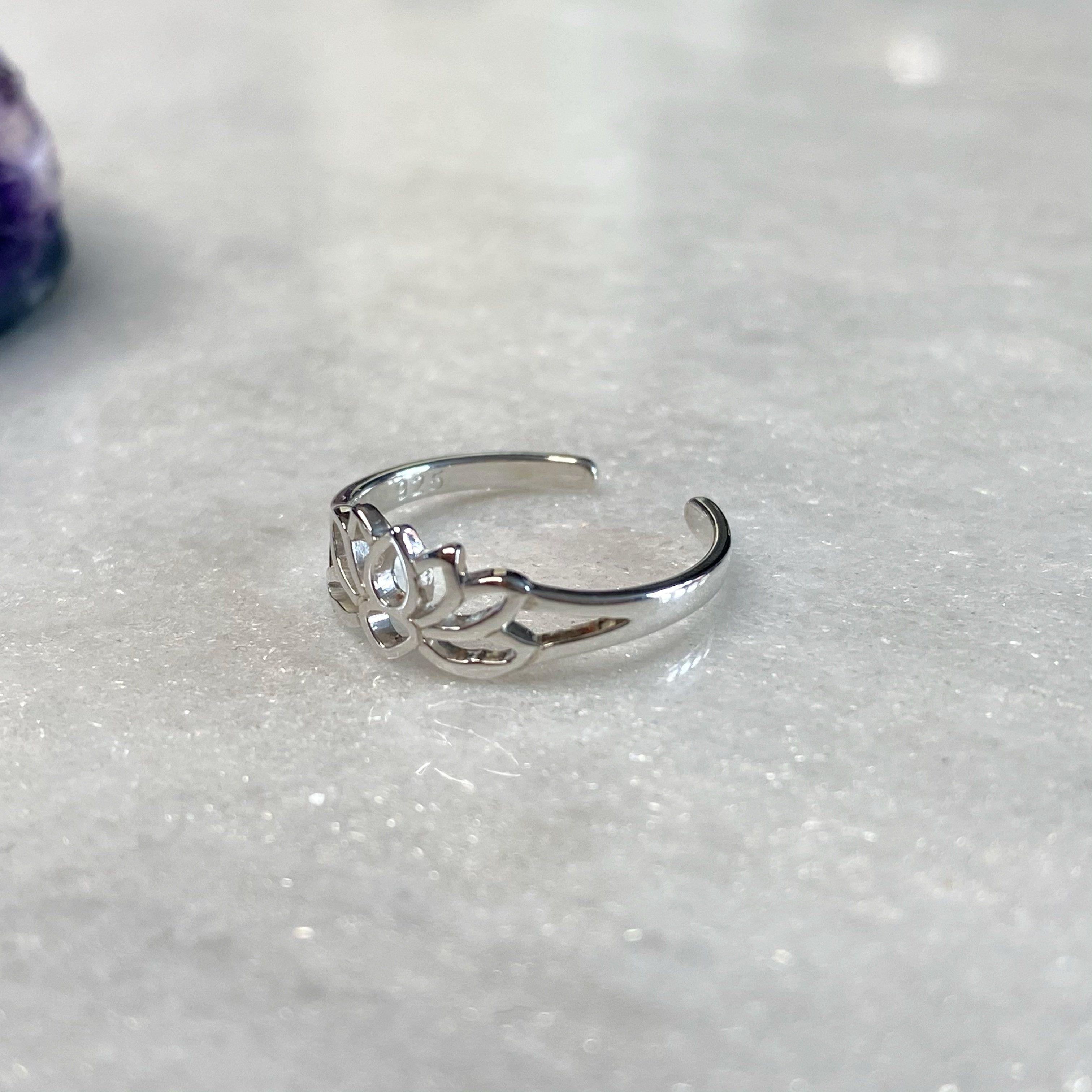 Toe Ring, Recycled Sterling Silver Lotus Tiara. - Etsy | Toe rings,  Recycled sterling silver, Unique silver jewelry