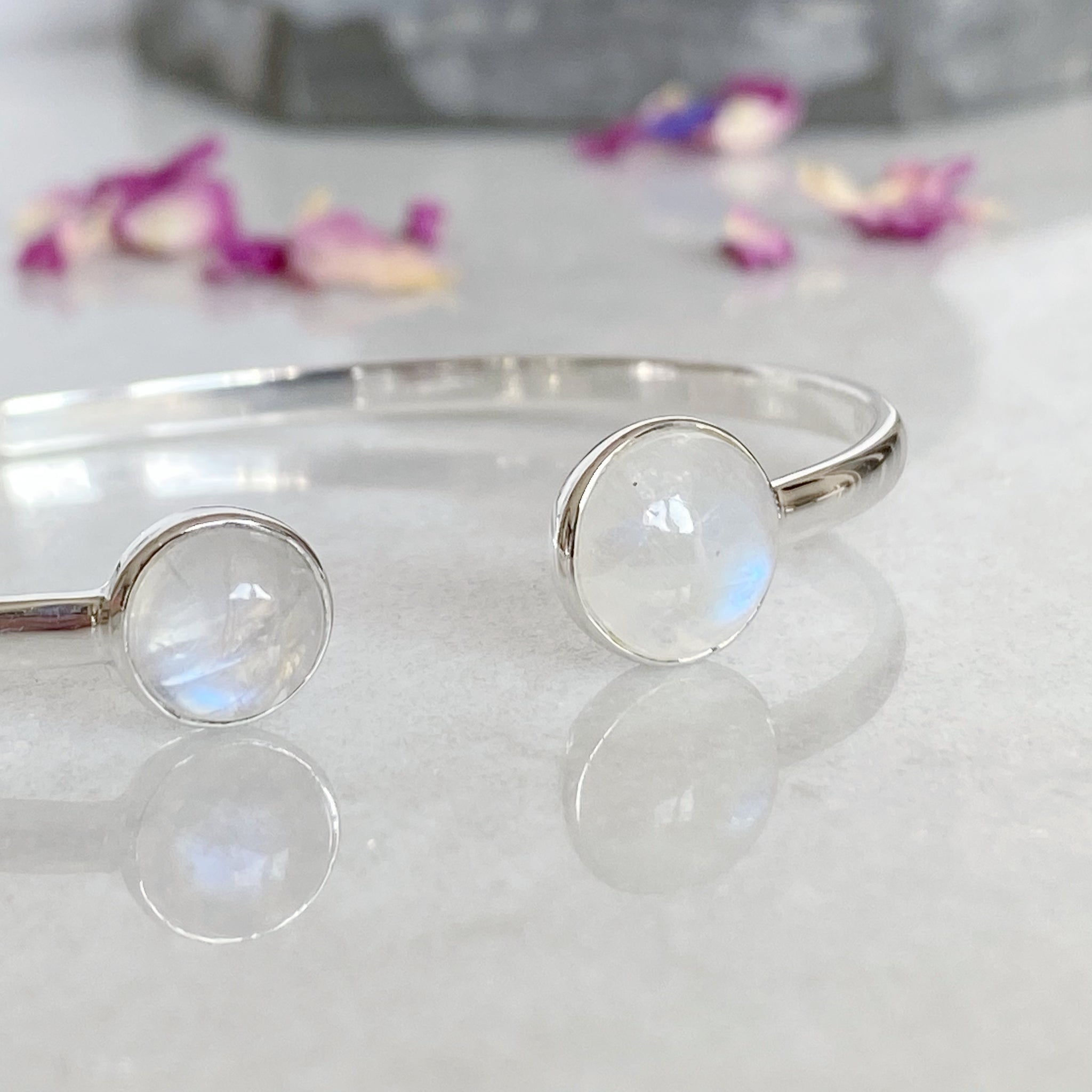 Moonstone Bangle, Women Bangle, Cuff Bangle, 925 Silver Bangle, Dainty Bangle, Moonstone Jewelry, Gemstone Bangle, June Birthstone, Gift Her orders