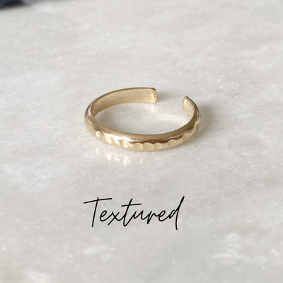 Hammered Gold Toe Ring | Gold Toe Rings | Handmade Toe rings