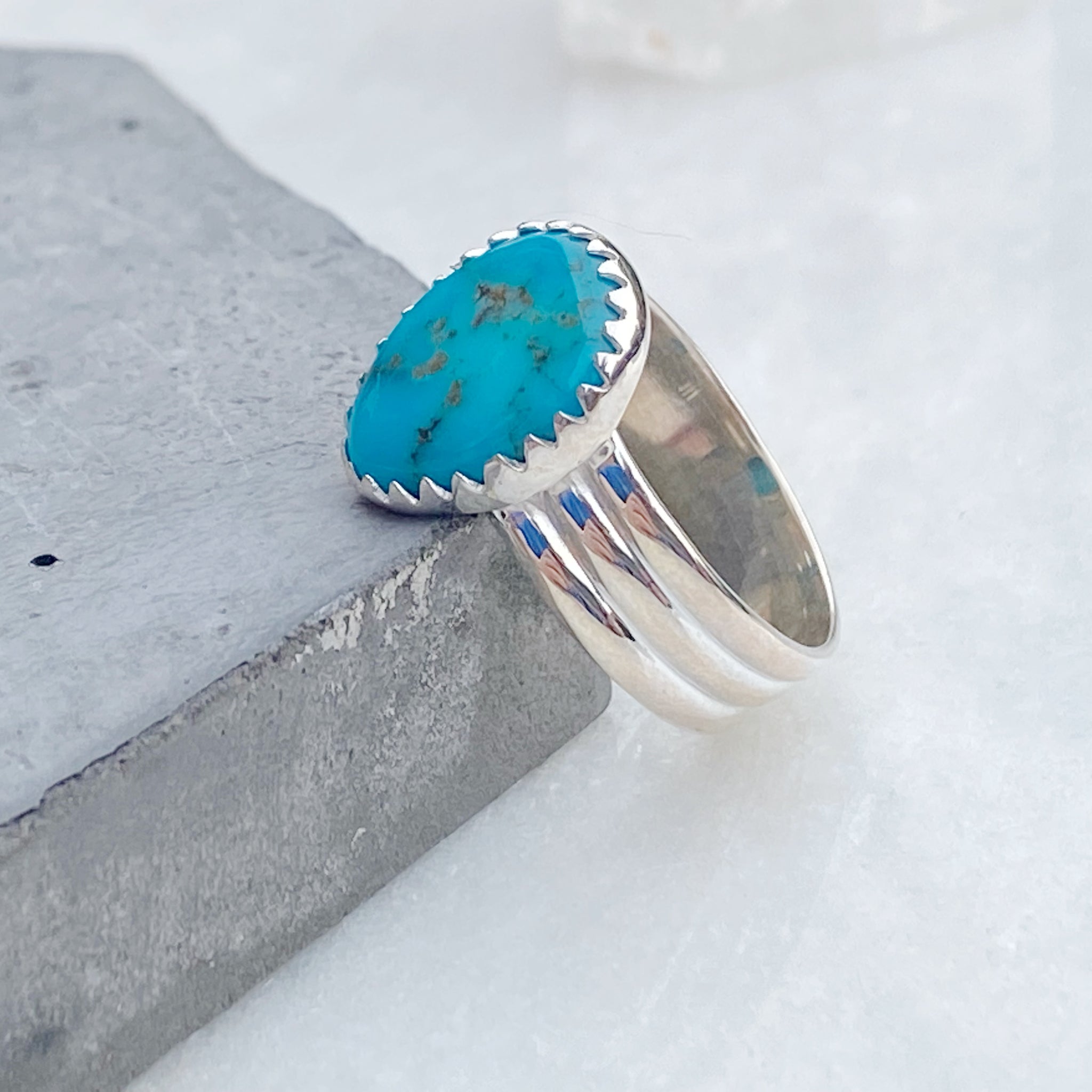 Sterling shops silver and Tibetan turquoise ring